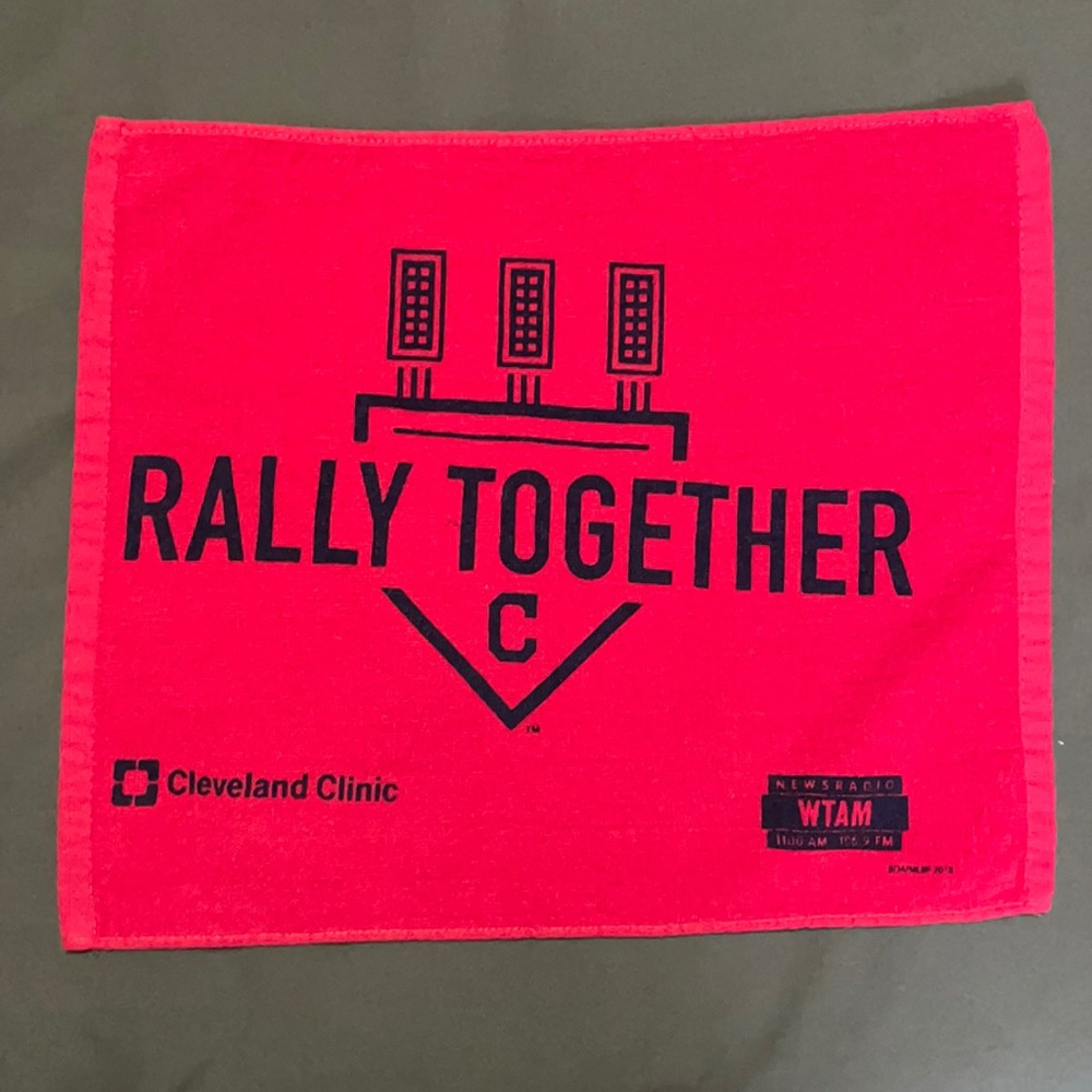 Two Cleveland Indians “Rally Together” Hand Towels